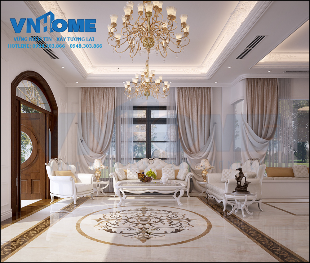 Thiết kế nội thất biệt thự song lập the paris - vinhomes Imperia - Chị Hương