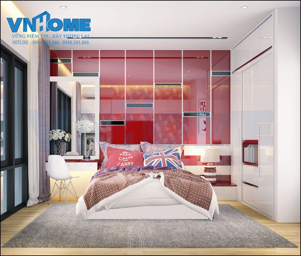 Mẫu thiết kế đơn giản cho phòng ngủ hiện đại-VNH NTPN 0002