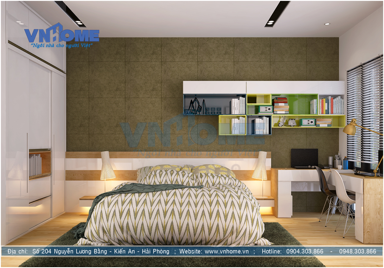 Các mẫu thiết kế nội thất phòng ngủ cho bé đẹp-VNH NTPN 0011