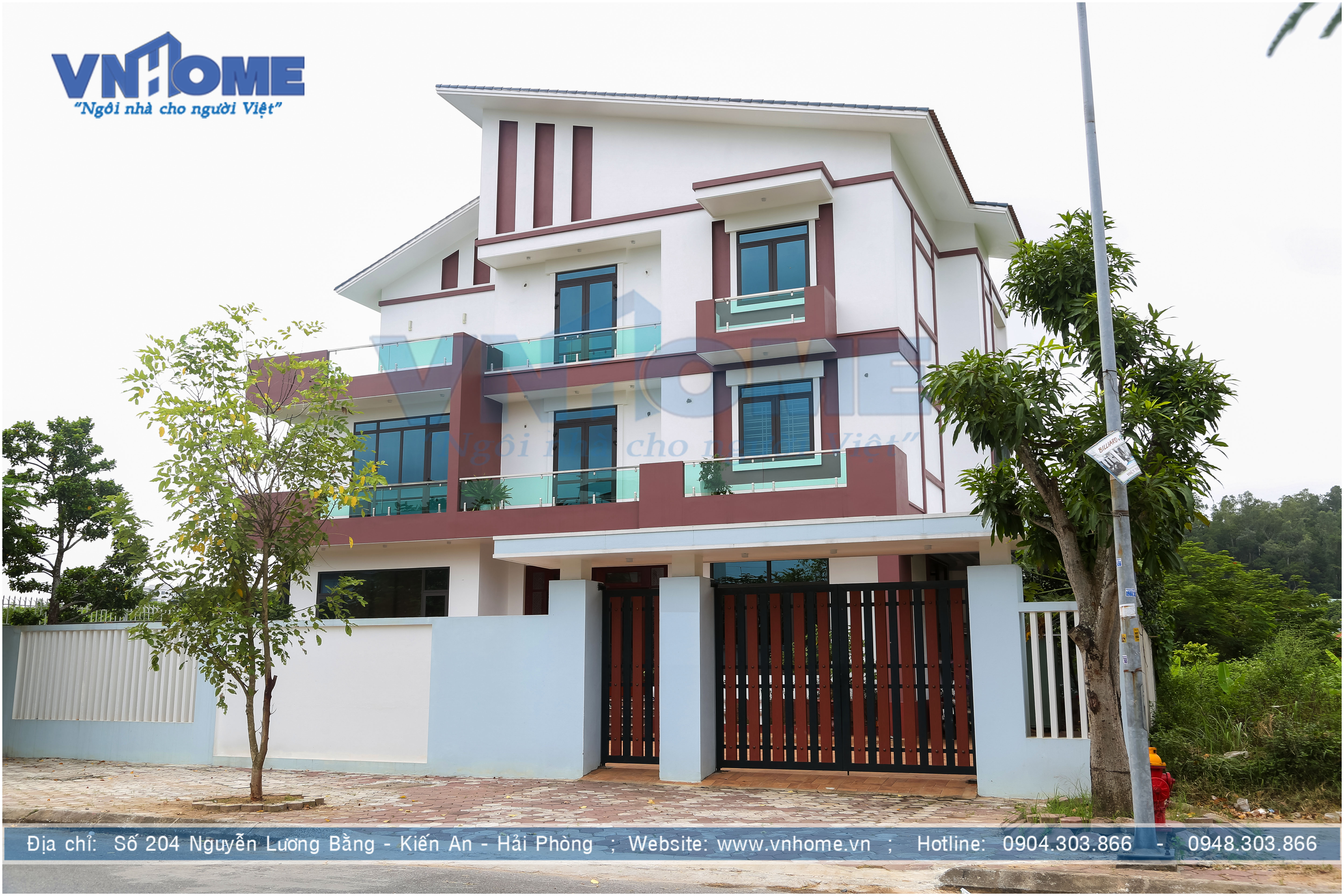 Thi công biệt thự hiện đại 3,5 tầng đẹp tại Quảng Ninh