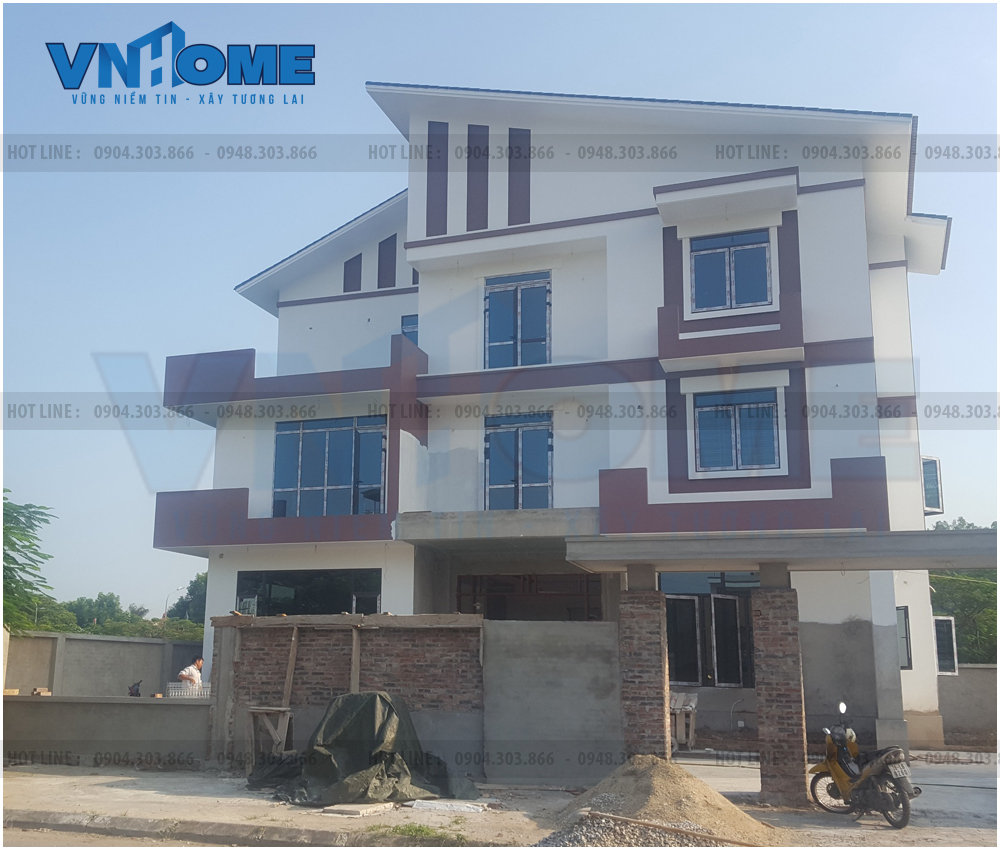 Thiết kế thi công biệt thự hiện đại 3,5 tầng tại Hải Phòng