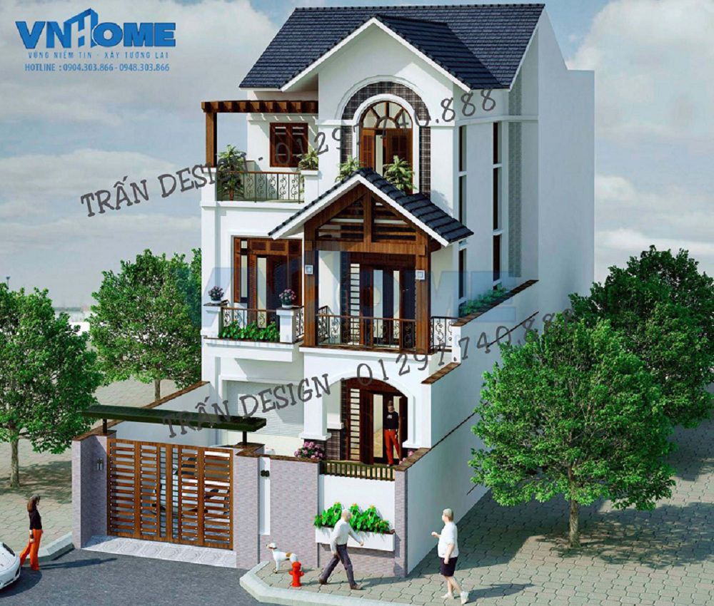 Biệt thự hiện đại 3,5 tầng ở Hải Phòng