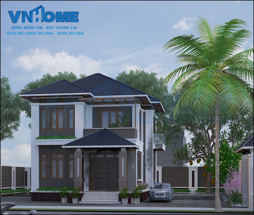 Thiết kế biệt thự hiện đại - VNH BTHD 0002