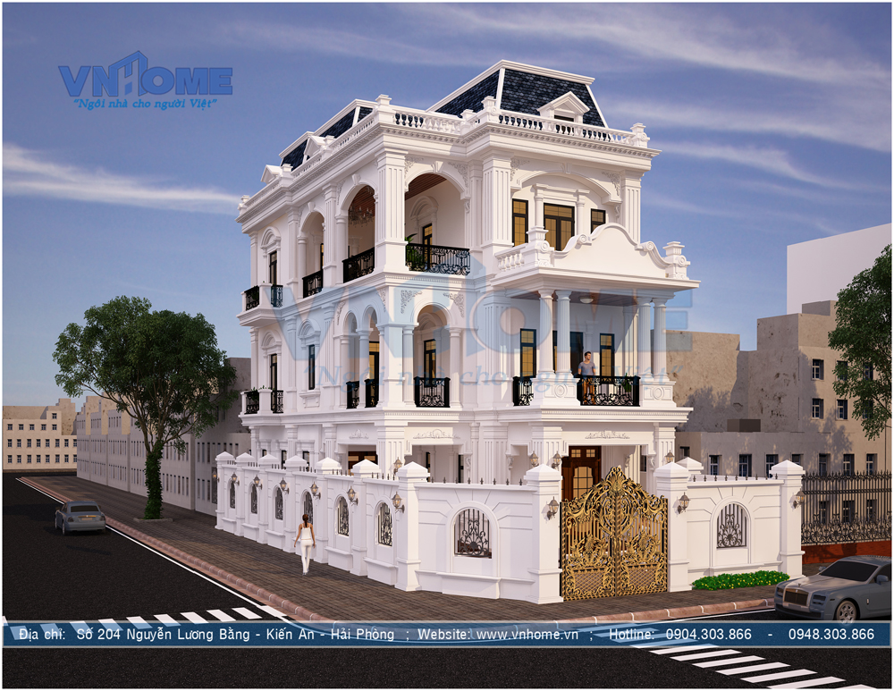 Mẫu thiết kế biệt thự đẳng cấp tại Văn Cao Hải Phòng