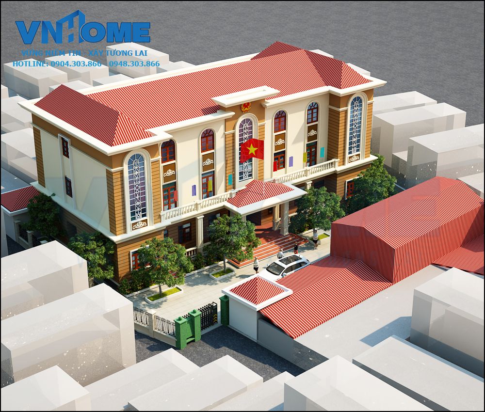 Thiết kế trụ sở làm việc tân cổ điển - VNH BTTCD 0007 