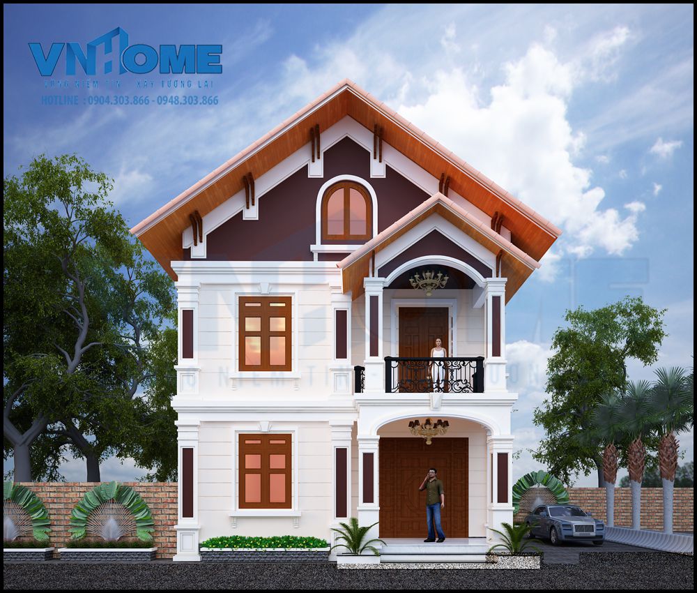 Biệt thự tân cổ điển 2 tầng mặt tiền 9m