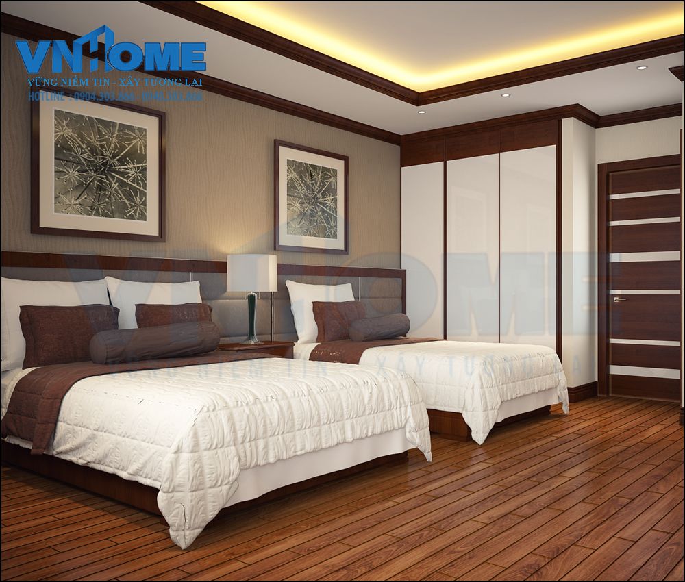Thiết kế nội thất phòng ngủ cho khách sạn