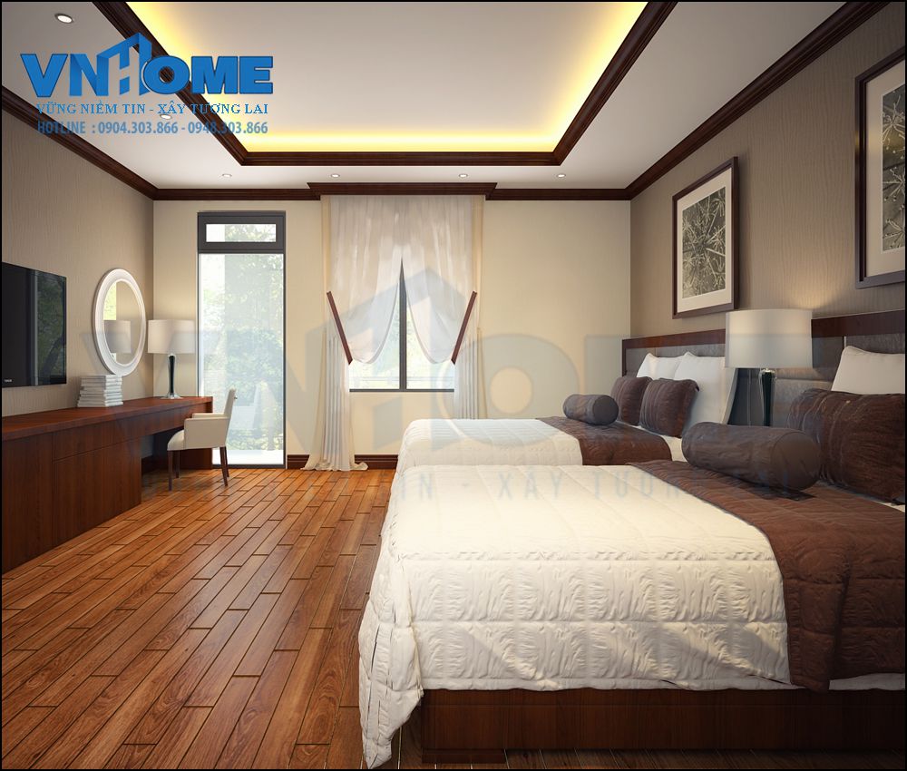 Thiết kế nội thất phòng ngủ cho khách sạn