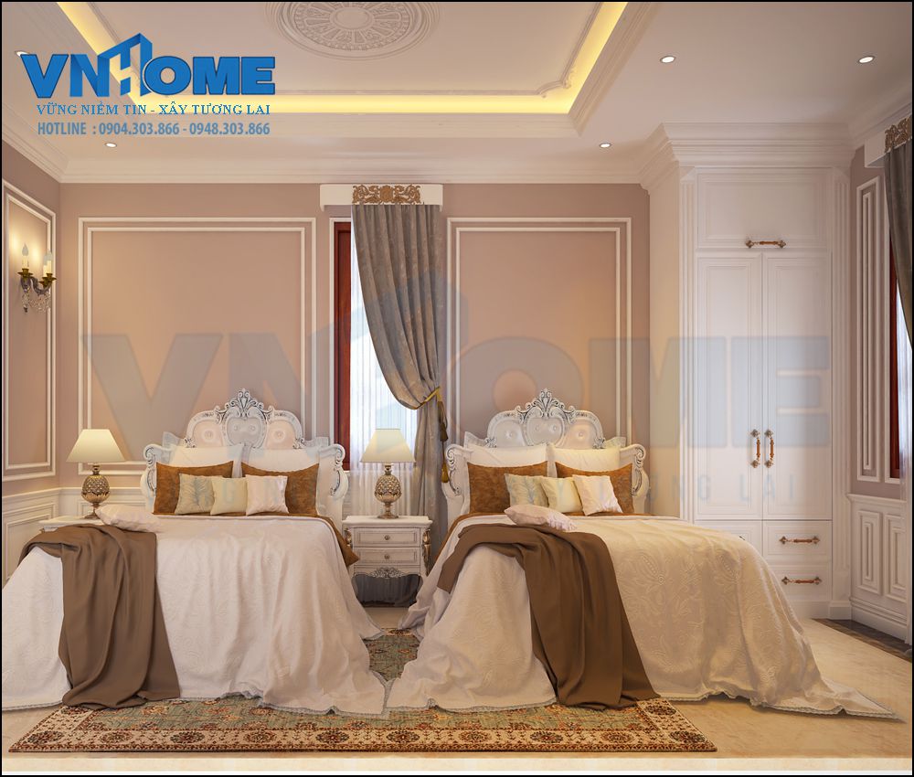 Thiết kế nội thất phòng ngủ cho khách sạn
