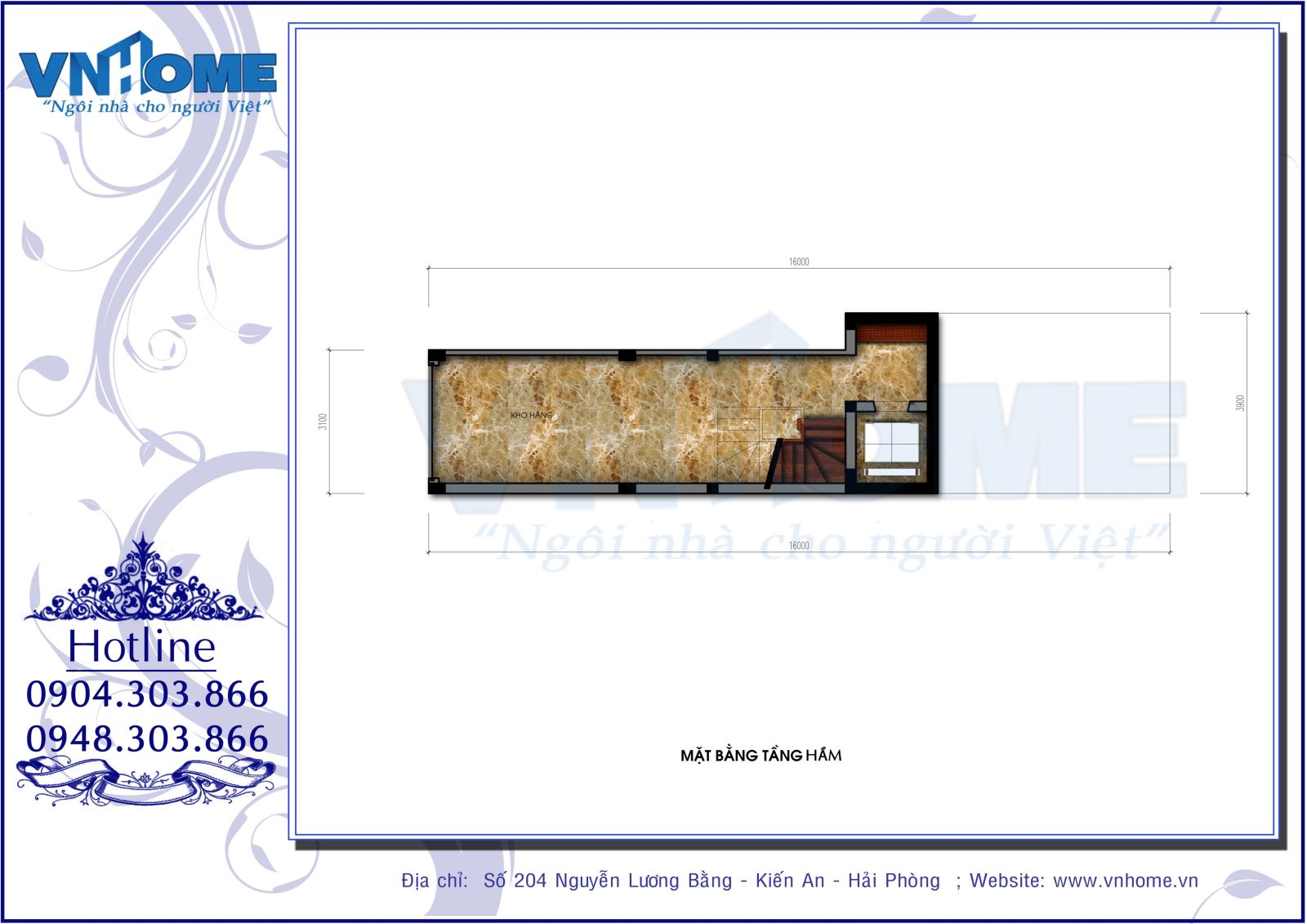 Bản vẽ chi tiết mặt bằng công năng tầng hầm khách sạn 3 sao 1