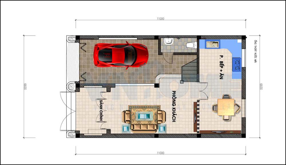 nhà lô cổ điển 3 tầng tại Hải Phòng