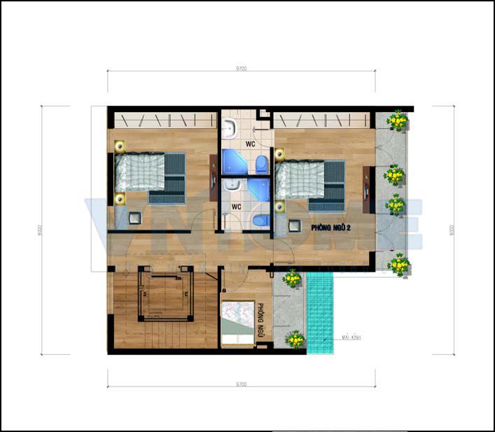 mặt bằng tầng 3