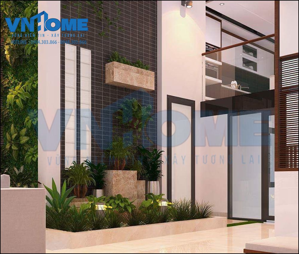 mặt tiền căn biệt thự hiện đai