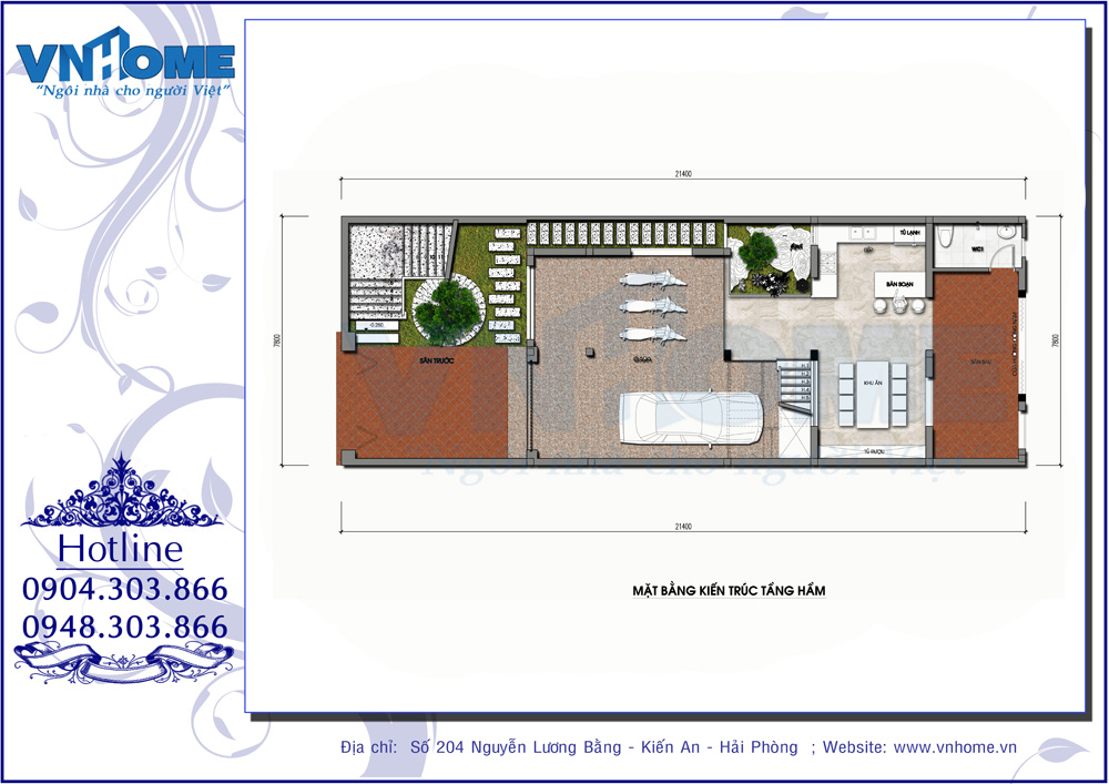 Mẫu thiết kế nhà lô 3 tầng diện tích 8x21m tại Tiên Lãng, Hải Phòng 3