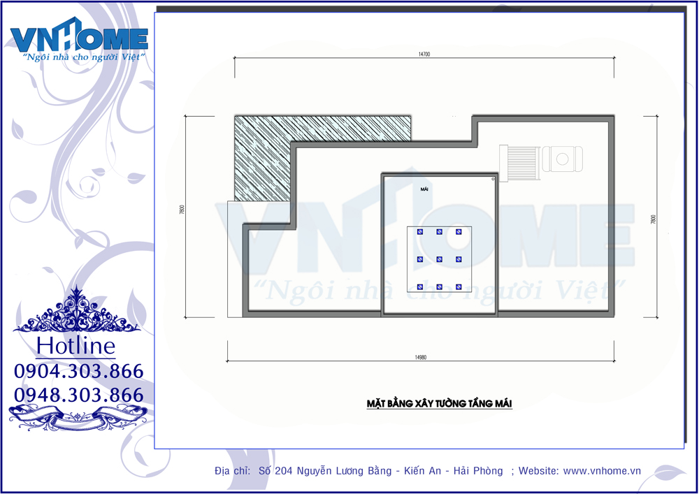 Mẫu thiết kế nhà lô 3 tầng diện tích 8x21m tại Tiên Lãng, Hải Phòng 6