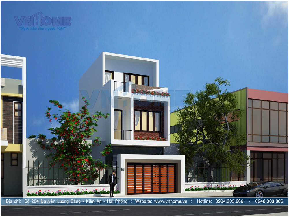 Mẫu thiết kế nhà lô hiện đại diện tích 4x12m tại Quảng Ninh 3