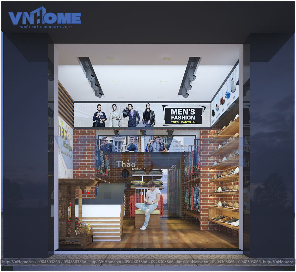 Mẫu thiết kế shop thời trang quần áo nam tại Hải Phòng 5