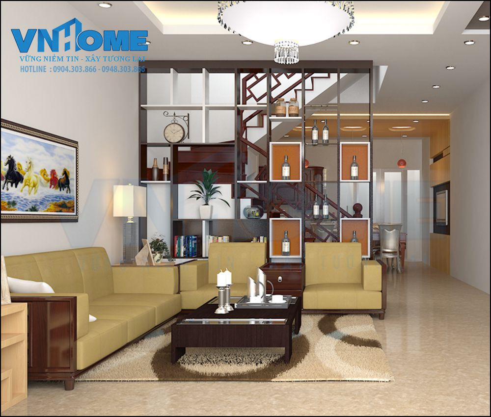 mẫu thiết kế nội thất phòng khách hiện đại đẹp và ấn tượng