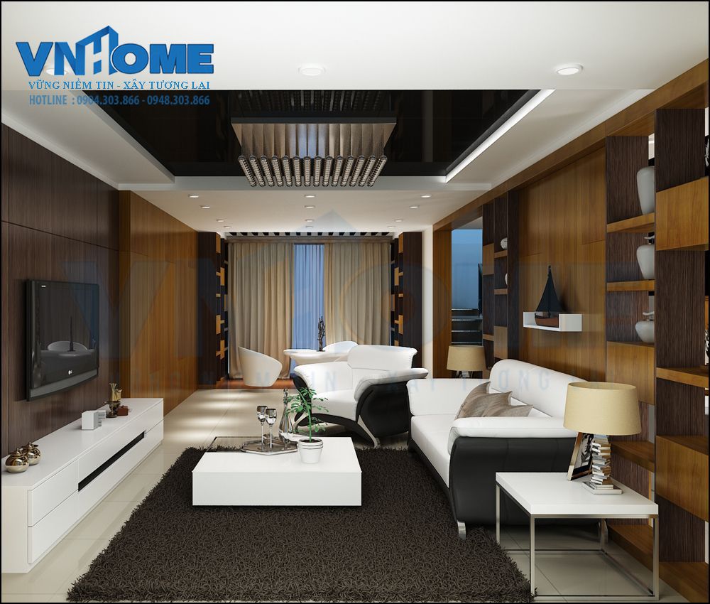 Thiết kế nội thất phòng khách hiện đại đẹp và sang trọng