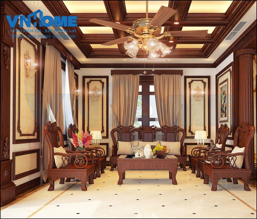 thiết kế nội thất phòng khách sang trọng