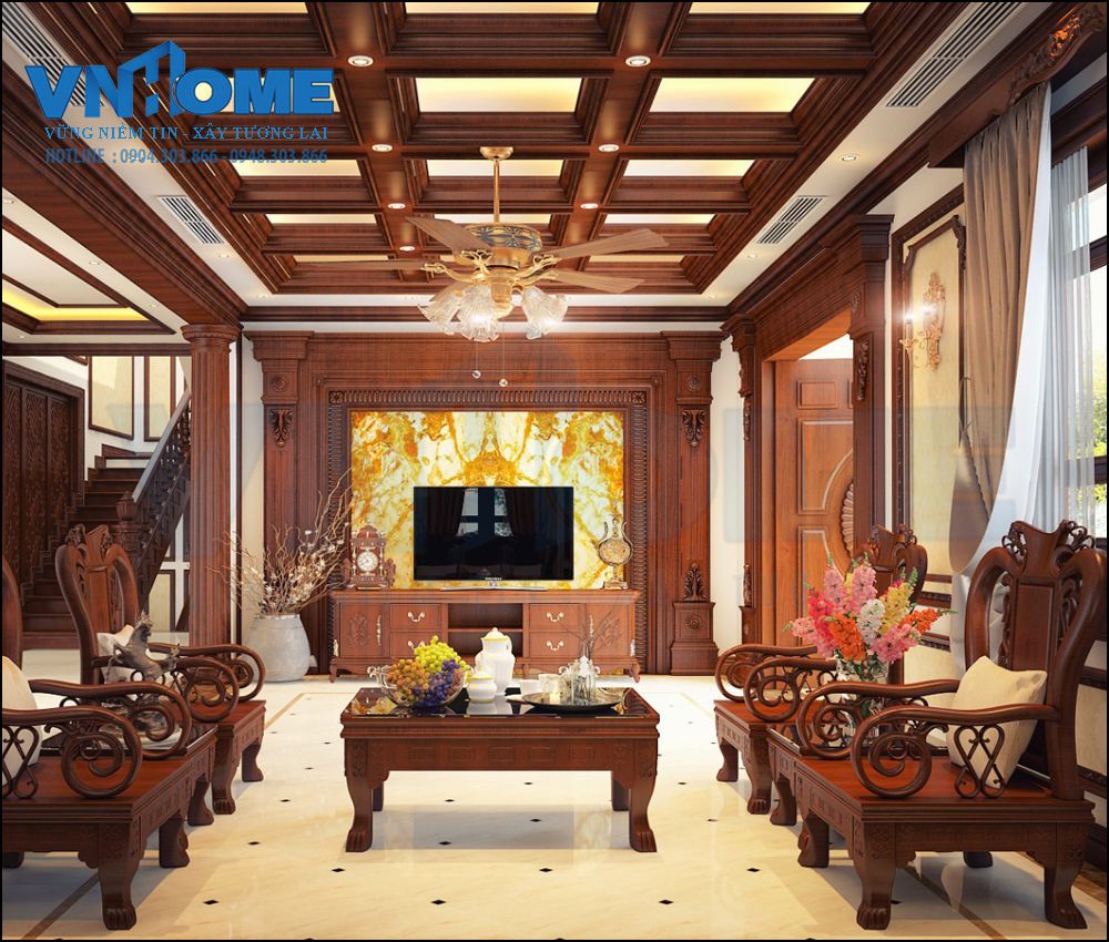 thiết kế nội thất phòng khách sang trọng