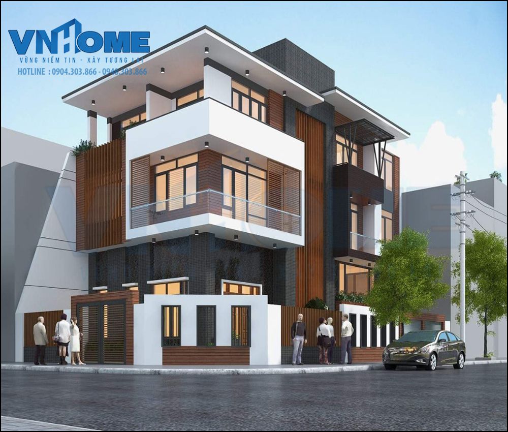 phối cảnh mặt tiền