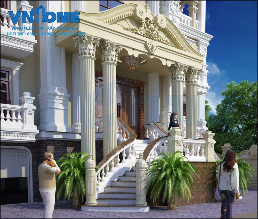 biệt thự tân cổ điển 5 tầng mặt tiền 11m