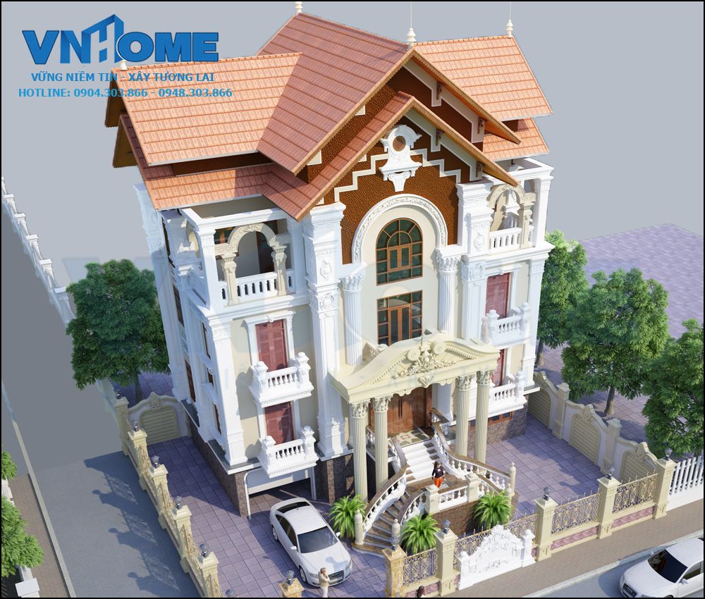 biệt thự tân cổ điển 5 tầng mặt tiền 11m