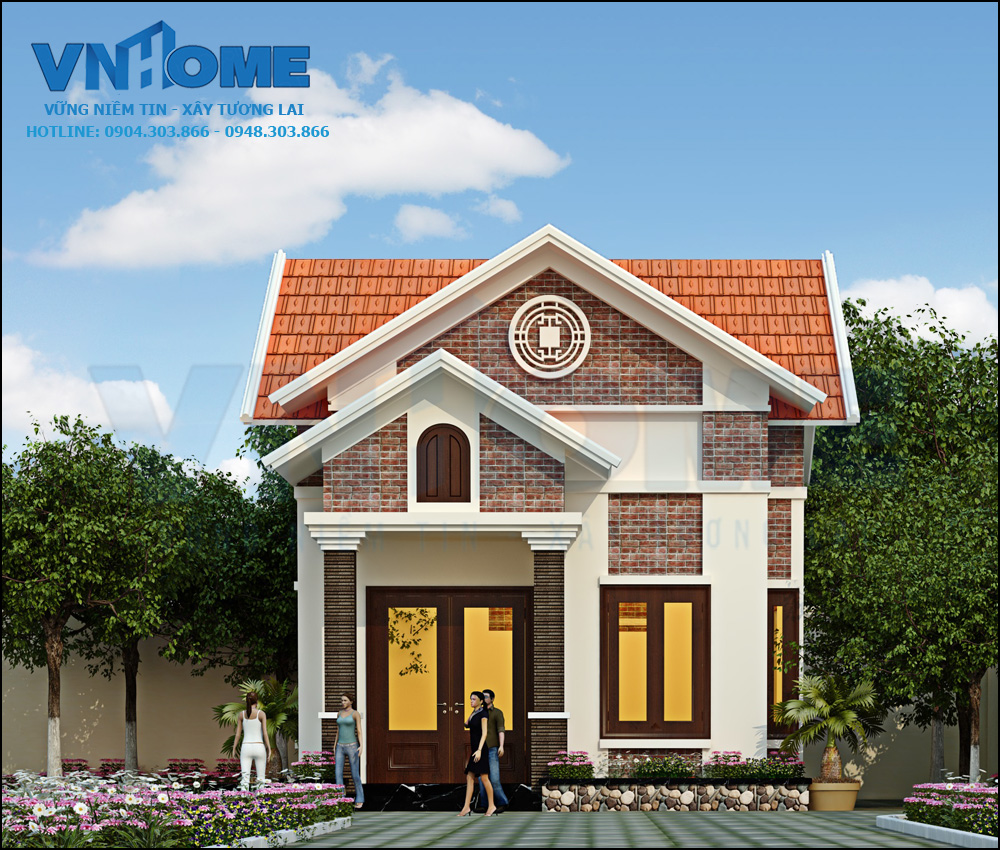 thiết kế biệt thự nhà vườn 1 tầng đẹp
