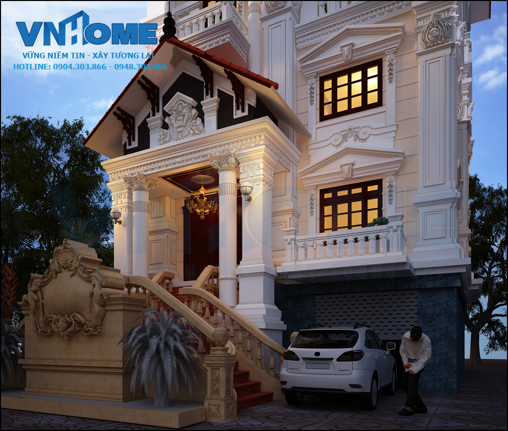thiết kế biệt thự cổ điển