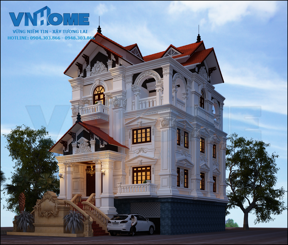 thiết kế biệt thự cổ điển tại Hải Phòng