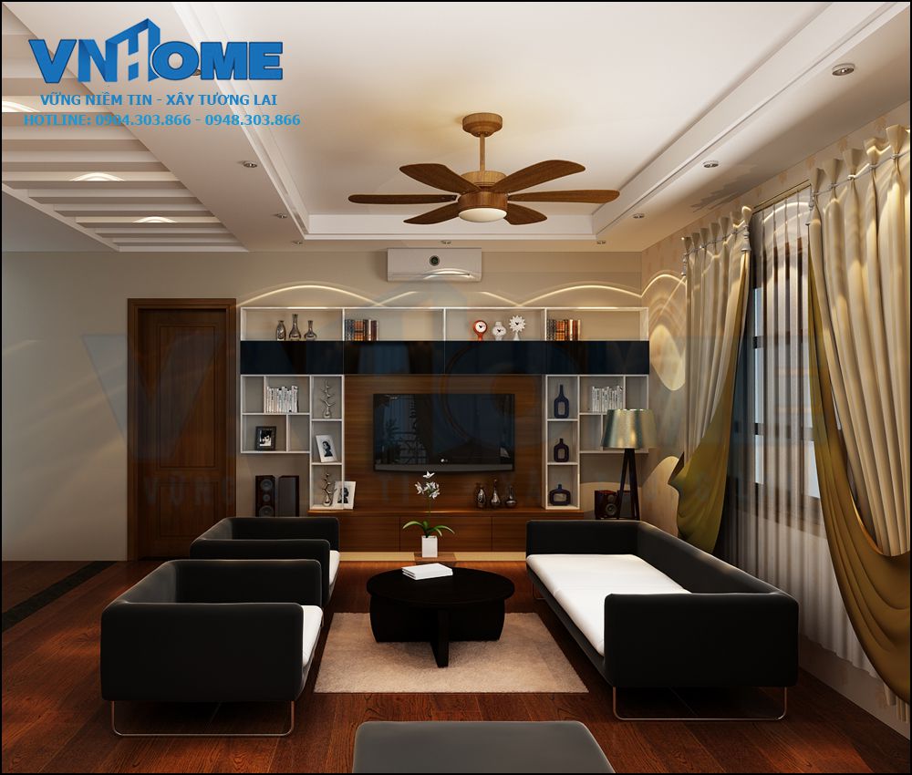 thiết kế nội thất biệt thự hiện đại 3 tầng tại Hải Phòng