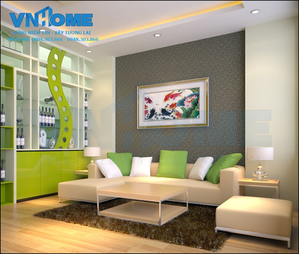 thiết kế nội thất biệt thự hiện đại 2 tầng