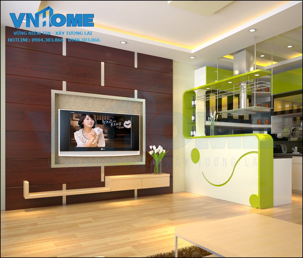 thiết kế nội thất biệt thự hiện đại 2 tầng