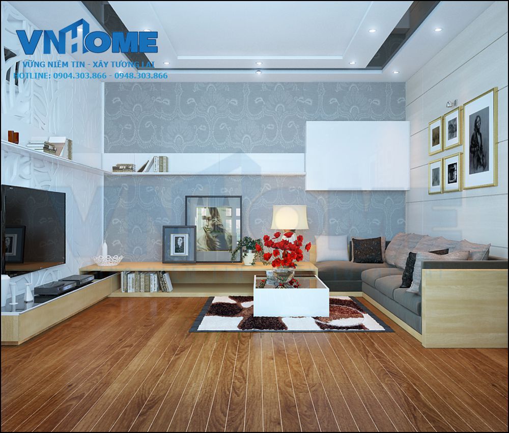 thiết kế nội thất biệt thự hiện đại 2,5 tầng tại Hải Phòng