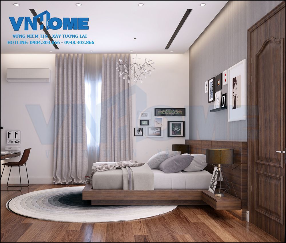 thiết kế nội thất biệt thự hiện đại 2,5 tầng tại Hải Phòng