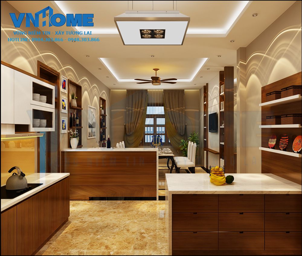 thiết kế nội thất phòng bếp hiện đại