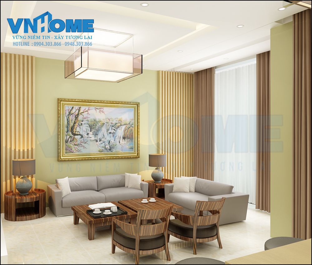 Mẫu thiết kế nội thất phòng khách hiện đại
