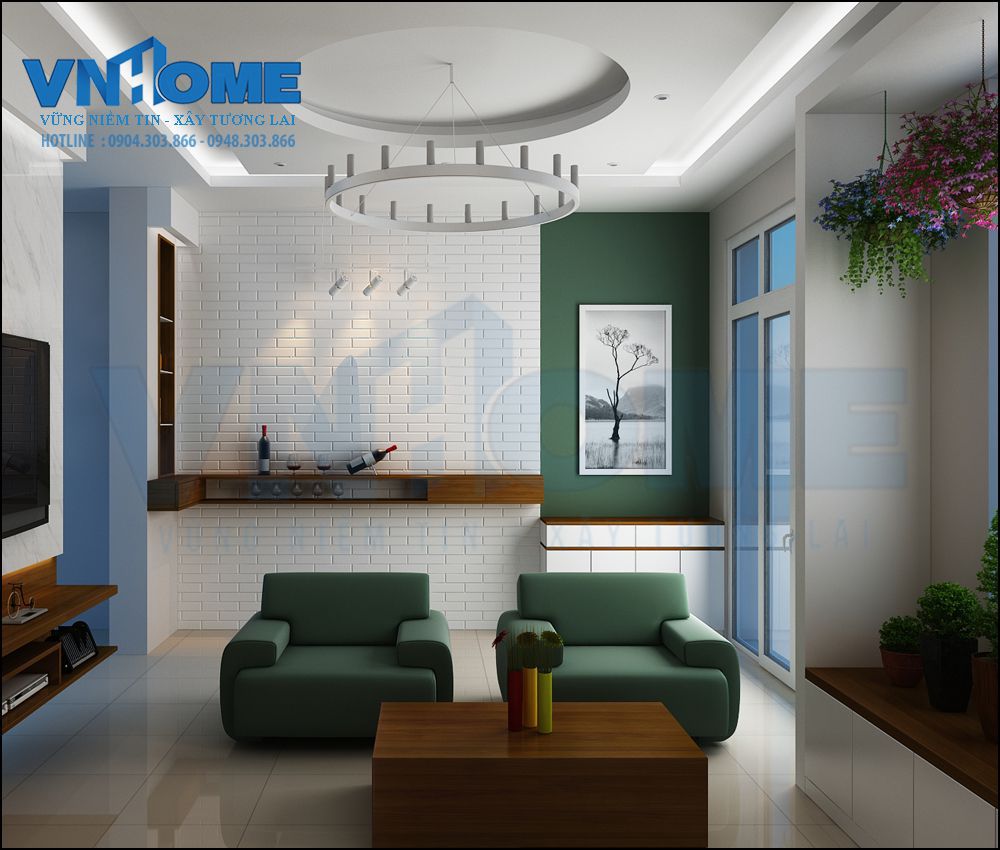 Mẫu thiết kế nội thất phòng khách hiện đại
