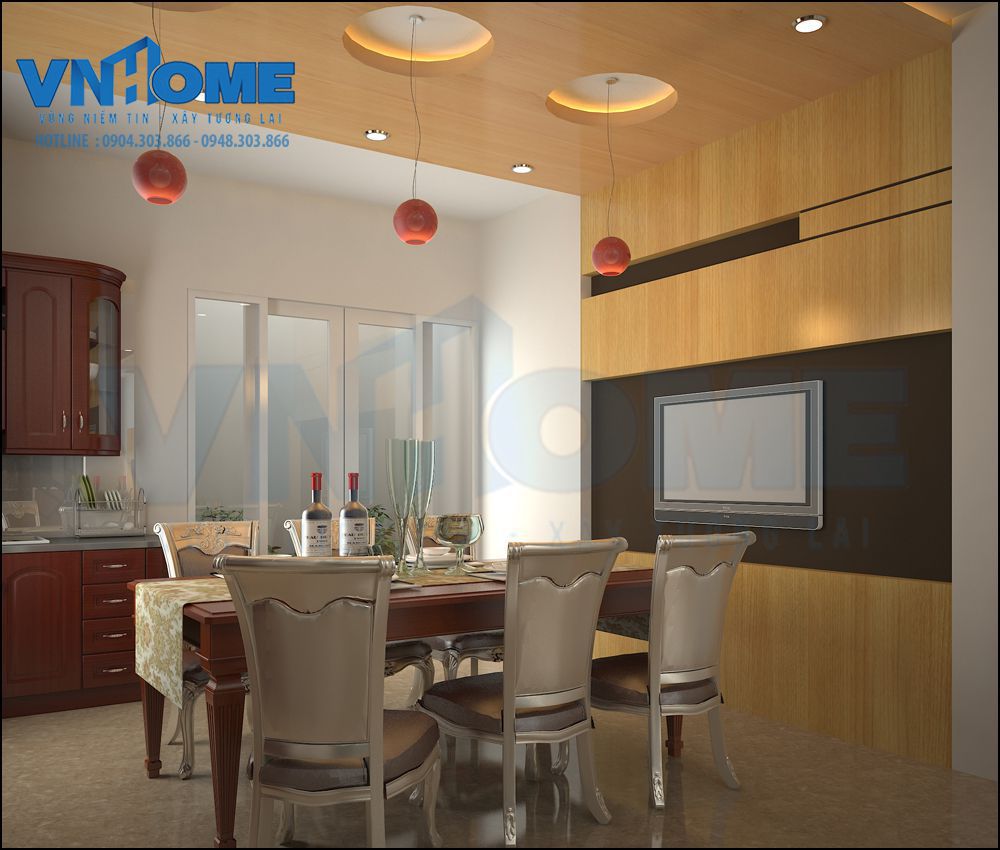 Thiết kế nội thất phòng bếp hiện đại đẹp sang trọng
