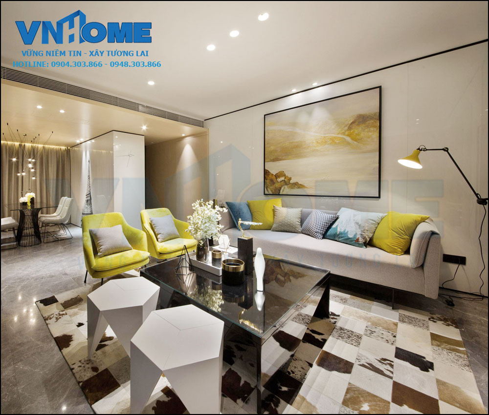 thiết kế nội thất phòng khách đẹp tại Quảng Ninh