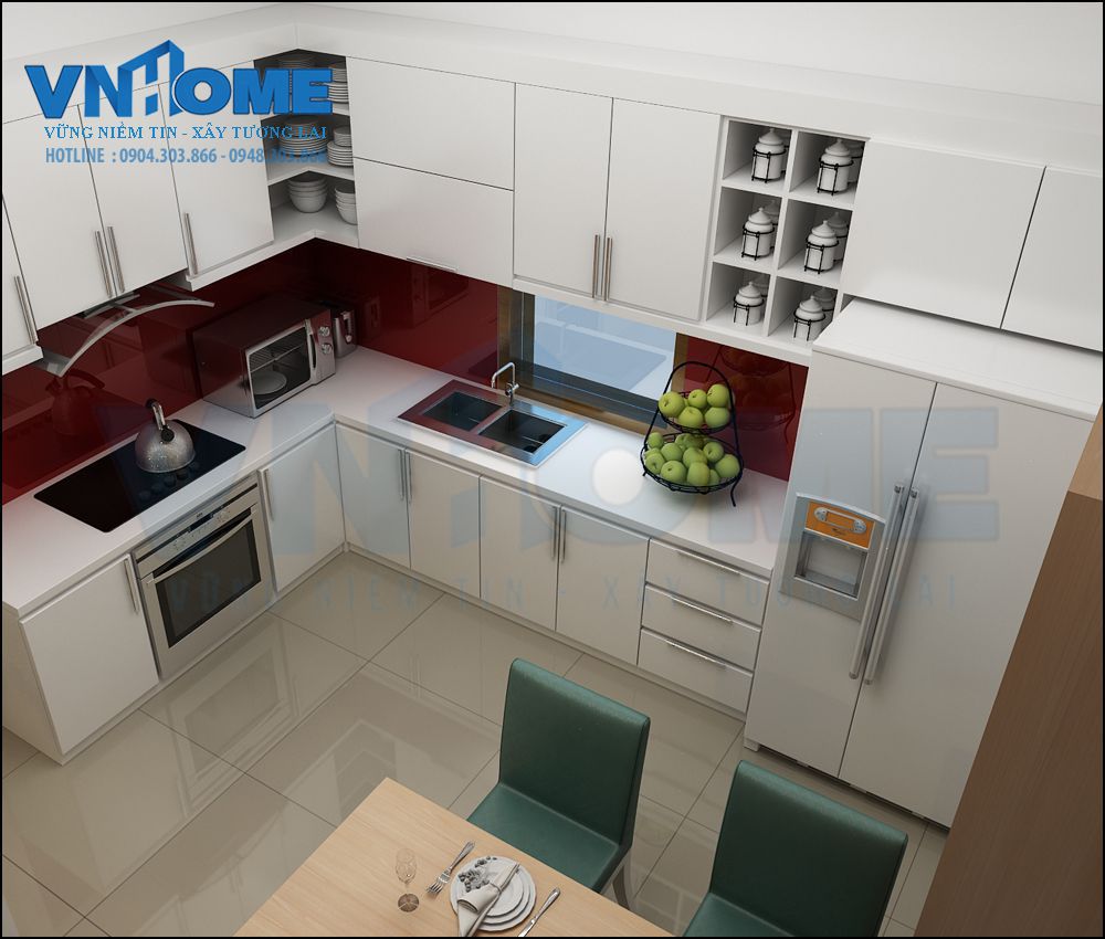 Thiết kế nội thất phòng bếp hiện đại