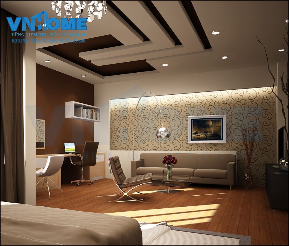 thiết kế nội thất phòng ngủ hiện đại
