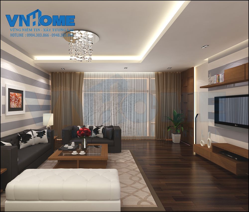 mẫu thiết kế nội thất phòng khách hiện đại đẹp và ấn tượng