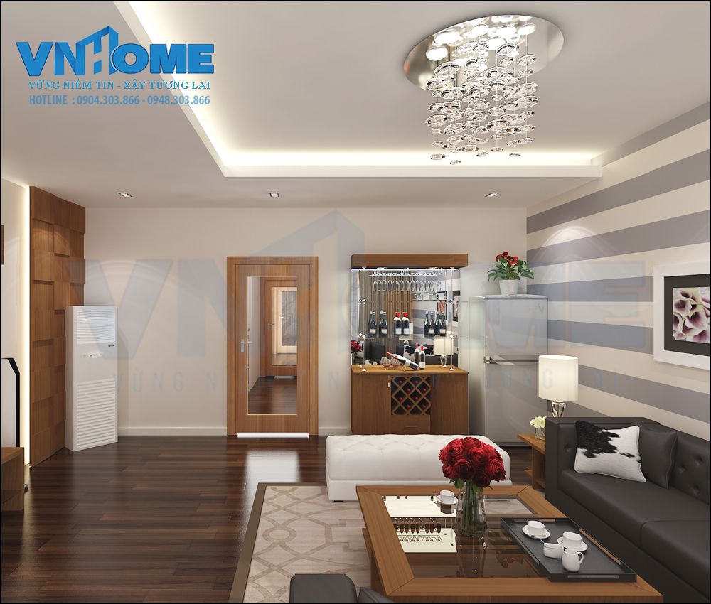 mẫu thiết kế nội thất phòng khách hiện đại đẹp và ấn tượng