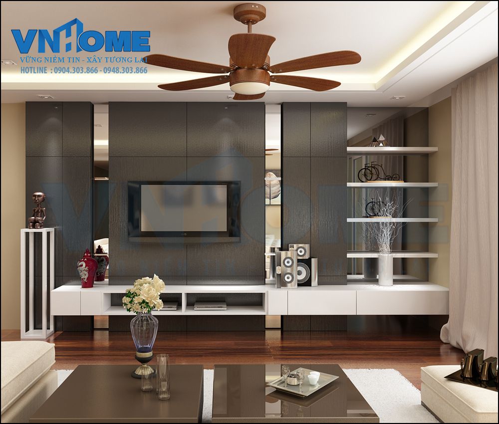 mẫu thiết kế nội thất phòng khách hiện đại đẹp và ấn tượng