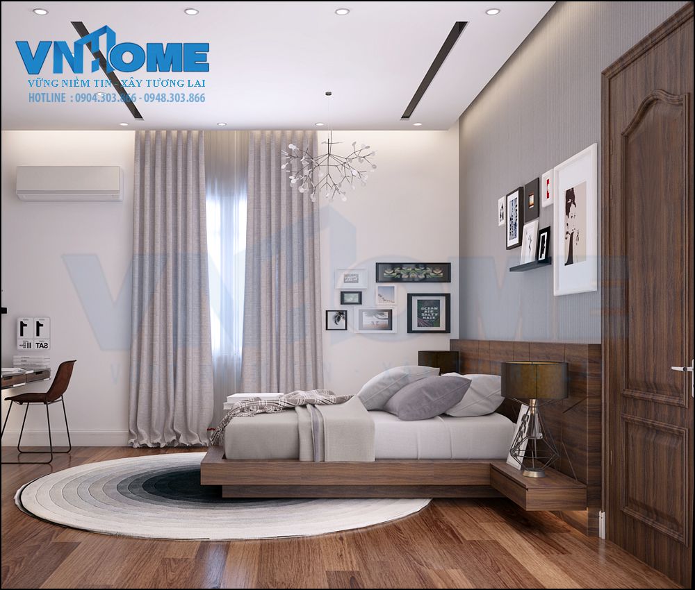 Thiết kế nội thất phòng ngủ hiện đại 
