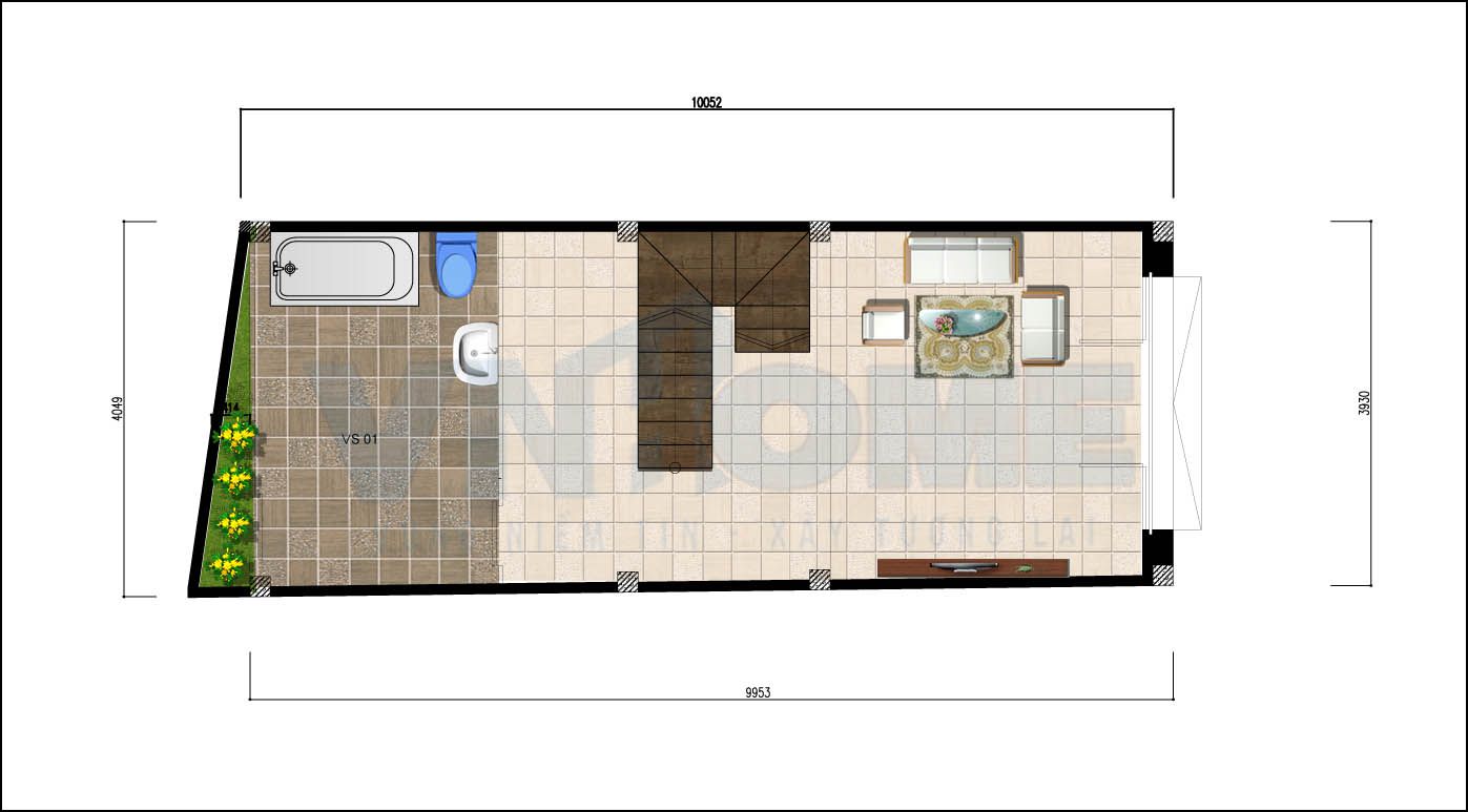 mặt bằng tầng 1