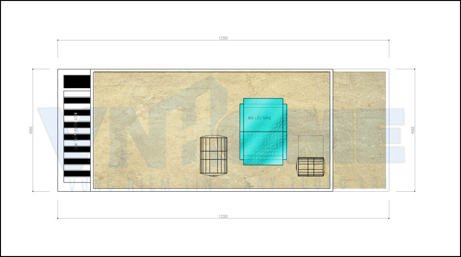 mặt bằng tầng mái