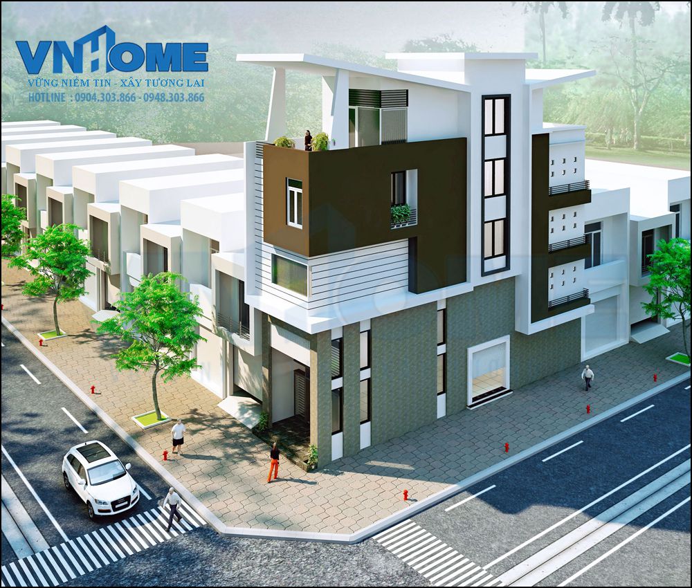 mẫu thiết kế nhà lô hiện đại 